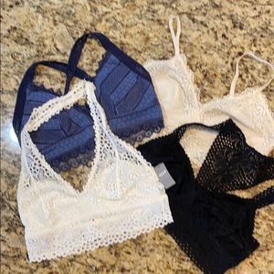 4 Aerie Bralettes Size Medium